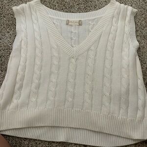cropped preppy gossip girl sweater cream colored size s from altard state